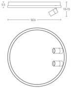 Πλαφονιέρα Φωτιστικό Οροφής LED 61W IP20 3000K Zambelis 22015 Χρυσό