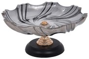 Φοντανιέρα Με Πόδι 373-223-929 33x15cm Black-Gold Γυαλί