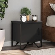 Κομοδίνο Μαύρο 40 x 30 x 40 εκ. από Επεξεργασμένο Ξύλο 848514