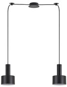 SE21-BL-4-BL2-MS1 ADEPT TUBE Black Pendant Black Metal Shade+ HOMELIGHTING 77-8543