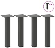 Πόδια Τραπεζιού Σαλονιού 4 τεμ. Ανθρακί 30-32 εκ. Ατσάλι