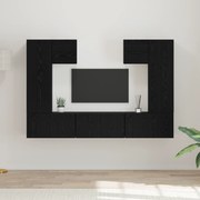 vidaXL Σετ επίπλου τηλεόρασης 7 pcs Μαύρη Δρυς 180 x 30 x 120 εκ.