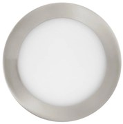 Φωτιστικό Οροφής Χωνευτό 16,5xH2,6cm Led 2700-6500K 1520lm Εφαρμογή -Τηλεχειριστήριο Νίκελ Σατινέ Eglo Fueva-Z 900113