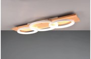 Πλαφονιέρα Φωτιστικό Οροφής LED 30W Switch Dimmer Φυσικό Ξύλο 97cm Barca Trio Lighting-641110331-Λευκό 641110331