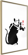 Αφίσα - Banksy: Rat Photographer - 40x60 - Χρυσό - Χωρίς πασπαρτού