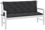 vidaXL Μαξιλάρι Πάγκου Κήπου Ανθρακί Μελανζέ 150x50x7 εκ. Ύφασμα