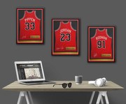 Σετ Ξύλινων Κάδρων Chicago Bulls Jerseys 21X30cm SNK58