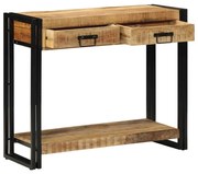 vidaXL Τραπέζι κονσόλας με ράφι Καφέ 90 x 33 x 75 εκ Μασίφ ξύλο μάνγκο