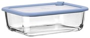 Φαγητοδοχείο Γυάλινο ColorSeal 01-26547 1520ml 23,5x17,8x7,6cm Blue-Clear Estia Γυαλί,Σιλικόνη