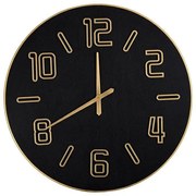 Ρολόι Τοίχου FL03399 Fylliana Μαύρο - Χρυσό 80 εκ.