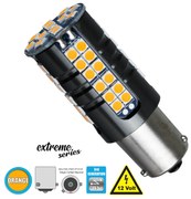 GloboStar® 81253 Λάμπα Αυτοκίνητου 7507 - BAU15S - PY21W 3rd Generation Can-Bus Extreme Series LED 66 SMD 3030 15W 1800lm 360° DC 12V IP20 Πορτοκαλί