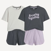 Σετ 2 βαμβακερές πιτζάμες με σορτς