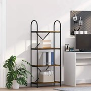 vidaXL Ράφι Βιβλίων Καπνιστή δρυς 60 x 30 x 146 εκ Επεξεργασμένο ξύλο