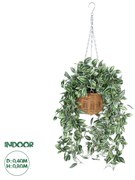 GloboStar® Artificial Garden GOLDEN BELL WILLOW HANGING PLANT 20627 Τεχνητό Κρεμαστό Διακοσμητικό Φυτό Ιτίας  Y50cm