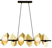 Φωτιστικό Οροφής - Ράγα HL42596P100BG 6ΧG9 100Χ26ΧΗ120 Gold-Black Aca Decor Μέταλλο,Γυαλί