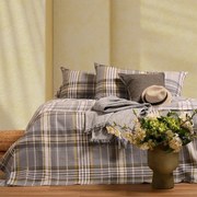Σεντόνια Jonas (Σετ 4τμχ) Grey Melinen King Size 260x270cm 100% Βαμβάκι