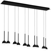 Φωτιστικό Οροφής - Ράγα 39713 Nucetto Led/10 Black-Clear Eglo Μέταλλο,Γυαλί