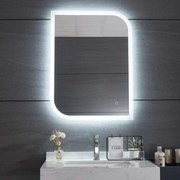 Καθρέπτης Μπάνιου Σκέτος Lola 77-6138 Με Φως Led Touch Led 60x80cm Clear Gloria Γυαλί