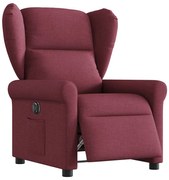 Πολυθρόνα Ανακλινόμενη Ηλεκτρική Μπορντό Υφασμάτινη