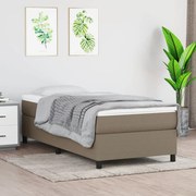 Κρεβάτι Boxspring με Στρώμα Taupe 80x200 εκ. Υφασμάτινο