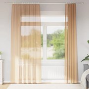 vidaXL Κουρτίνες Voile με βρόχους 2 τεμάχια Άμμος 140x225 cm