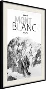 Αφίσα - Peaks of the World: Mont Blanc - 40x60 - Μαύρο - Με πασπαρτού