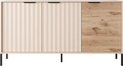 Lh-homefurniture Μπουφές Rave Μπεζ+φυσικό Viking 153x82x40cm L_RV_21_3d_b