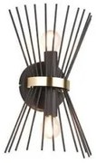 Απλίκα Φωτιστικό Τοίχου Μαύρο Χρυσό E27 40W Rod R21532080 Trio Lighting-R21532080-Μαύρο-Χρυσό R21532080