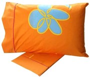 Σετ Σεντόνια Cotton Feelings εμπριμέ 129 Orange Μονό (160x260)