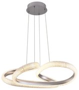 Φωτιστικό Οροφής Κρεμαστό 6101 Led 40W 3CCT 4400Lm 3step Dimmable 60cm Chrome Inlight