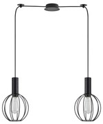 SE21-BL-4-BL2-GR2 ADEPT TUBE Black Pendant Black Metal Grid+