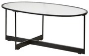 Τραπεζάκι Σαλονιού Μαύρο Διάφανο Γυαλί Οβάλ Milan 811-728-00 Affari Of Sweden -811-728-00-Μαύρο 811-728-00