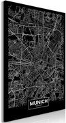 Πίνακας - Dark Map of Munich (1 Part) Vertical - 40x60