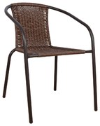 ΠΟΛΥΘΡΟΝΑ ΚΑΡΕΚΛΑ CAMEL HM5015.02 ΚΑΦΕ ΜΕΤΑΛΛΙΚΗ ΜΕ WICKER ΚΑΦΕ 48x48-53x72 cm