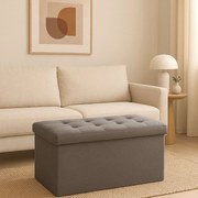 Ταμπουρέ Με Αποθηκευτικό Χώρο (76x38x38) A-S Lysandre Grey 140091B