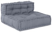 vidaXL Modular Pouffe Καναπές 4 Θέσεων Ύφασμα Γκρι