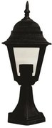 Κολωνάκι Δαπέδου Αλουμινίου Φανάρι IP44 E27 12W Eurolamp-154-55113-Μαύρο 154-55113