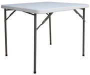 Τραπέζι catering Comfort πτυσσόμενο σε λευκή απόχρωση 80x80x74εκ Υλικό: HDPE SURFACE - METALLIC LEGS 142-000021