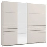 Ντουλάπα Συρόμενη VEYMONT 245 OG με Καθρέπτη Cashmere 245x61x218εκ. 245x61x218 εκ.