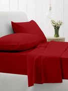 Σεντόνια Μονά 165x270 Σετ 3 Τεμ. Sunshine Home Cotton Feelings 113 Red