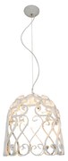 Φωτιστικό Οροφής  HL-3586-1PΜ LEWIS WORN ANTIQUE WHITE PENDANT - 51W - 100W - 77-4014