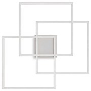 Πλαφονιέρα Frame Quadrato 230702 59x9x59,5cm LED 35W 3000K White Ideal Lux