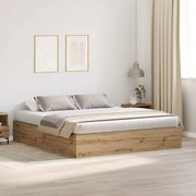 vidaXL Κρεβάτι Αποθήκευσης από Δρυς 180x200 εκ.