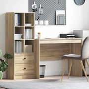 vidaXL Γραφείο με αποθηκευτικό χώρο με συρτάρι 2 pcs Δρύς Sonoma