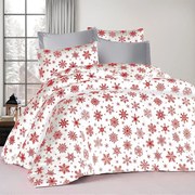 Πάπλωμα Snowflake 462 White-Red DimCol Μονό 160x240cm Βαμβάκι-Πολυέστερ