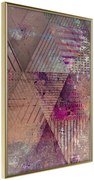 Αφίσα - Pink Patchwork II - 40x60 - Χρυσό - Χωρίς πασπαρτού