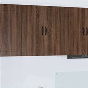 vidaXL Κρεμαστό ντουλάπι κουζίνας με ράφι Καφέ δρυς 80 x 31 x 80 εκ.