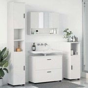 vidaXL Σετ Επίπλων Μπάνιου με συρτάρι 4 pcs Λευκό 30 x 35 x 192 εκ.