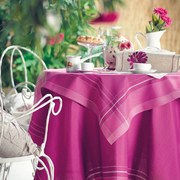 Τραπεζομάντηλο (135x135) Gofis Home Check Border Fuchsia 072/17