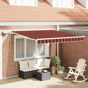 vidaXL Ανασυρόμενη Τέντα with Πορτοκαλί και Καφέ 300 x 250 εκ